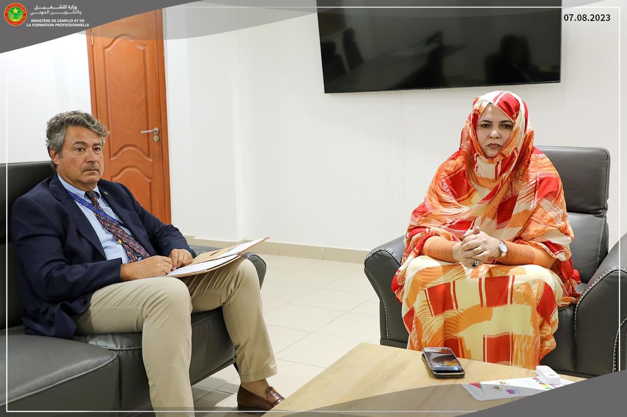 La Ministre de l’Emploi et de la Formation Professionnelle reçoit le Chef de la Coopération de l’Union européenne 