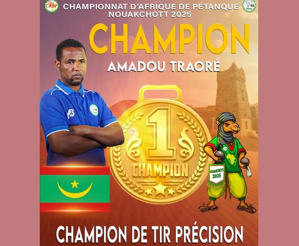 Championnats d’Afrique de Pétanque 2025 : Amadou Traoré offre l’or à la Mauritanie 