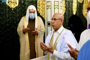 Le président Ghazouani à Médine après avoir participé au sommet mondial sur l’industrialisation