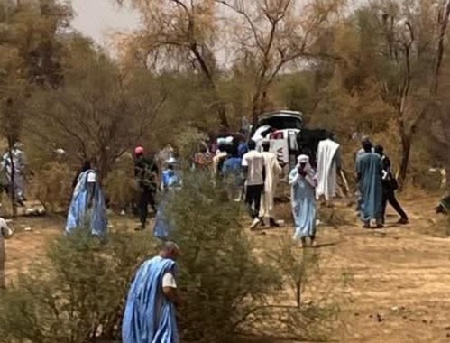 Sortie de route près d’Aleg : un véhicule se renverse, un blessé léger signalé